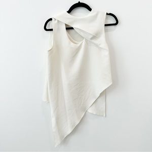 GRACIA | White Dressy Blouse Tank Size S